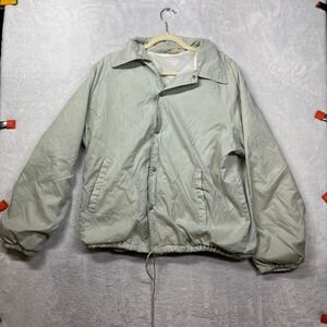 Vintage Auburn Sportswear Jacket Men's Gray Snap Long Sleeve‎ USA Made - XL